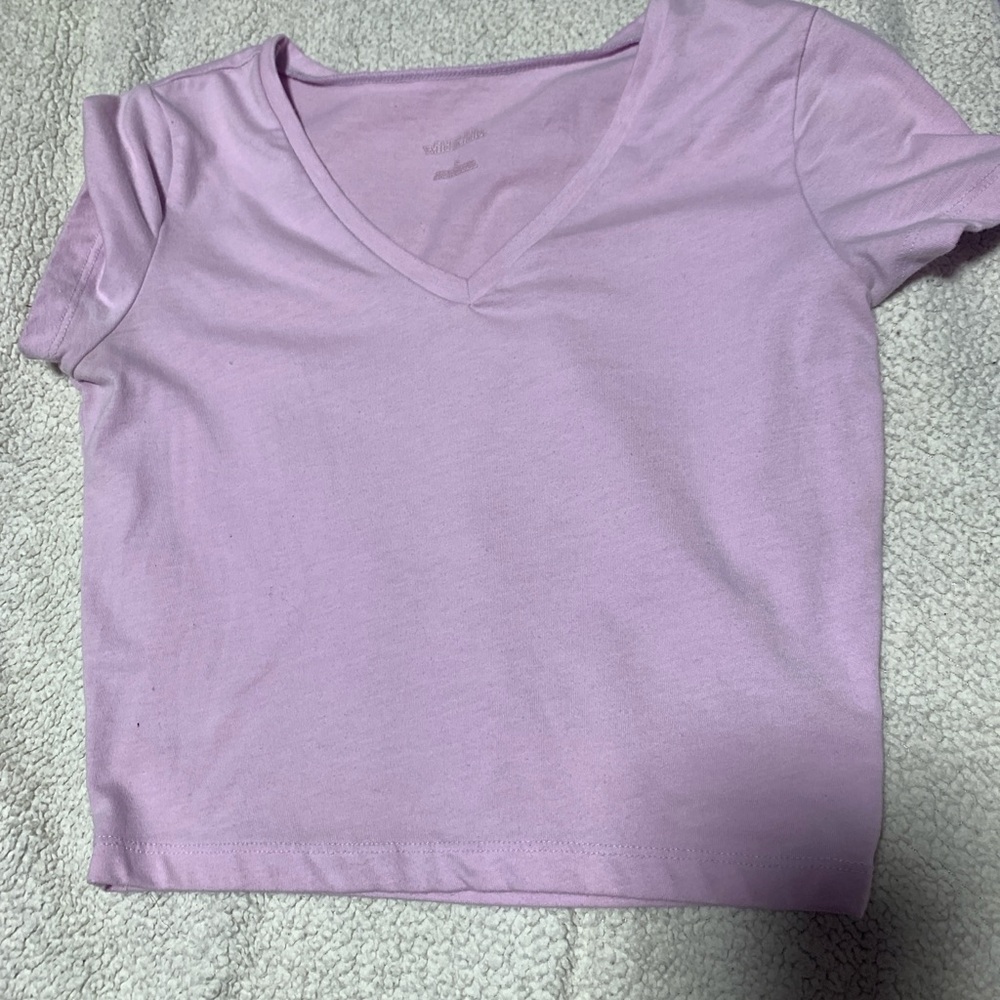 Lavender V-Neck Women's Top